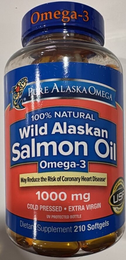 OS:Pure Alaska Omega Wild Salmon Oil 1000 mg., 210 Softgels
