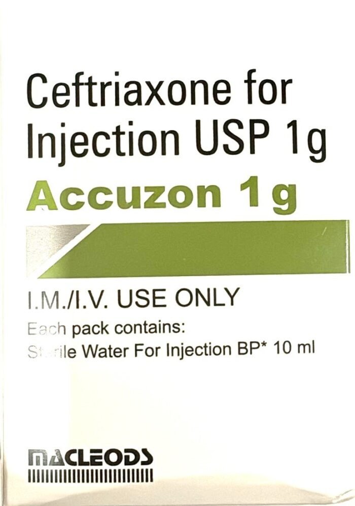 Ceftrioxone 1G injection MACLEODS - Image 1