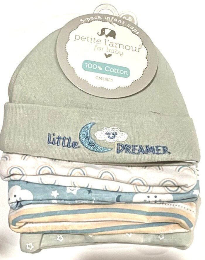 Cribmate- Baby:5 Pack Infant Caps CM51825 - Image 1