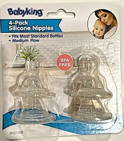 BabyKing:BK-4pk Silicone Nipples Medium Flow BK21108